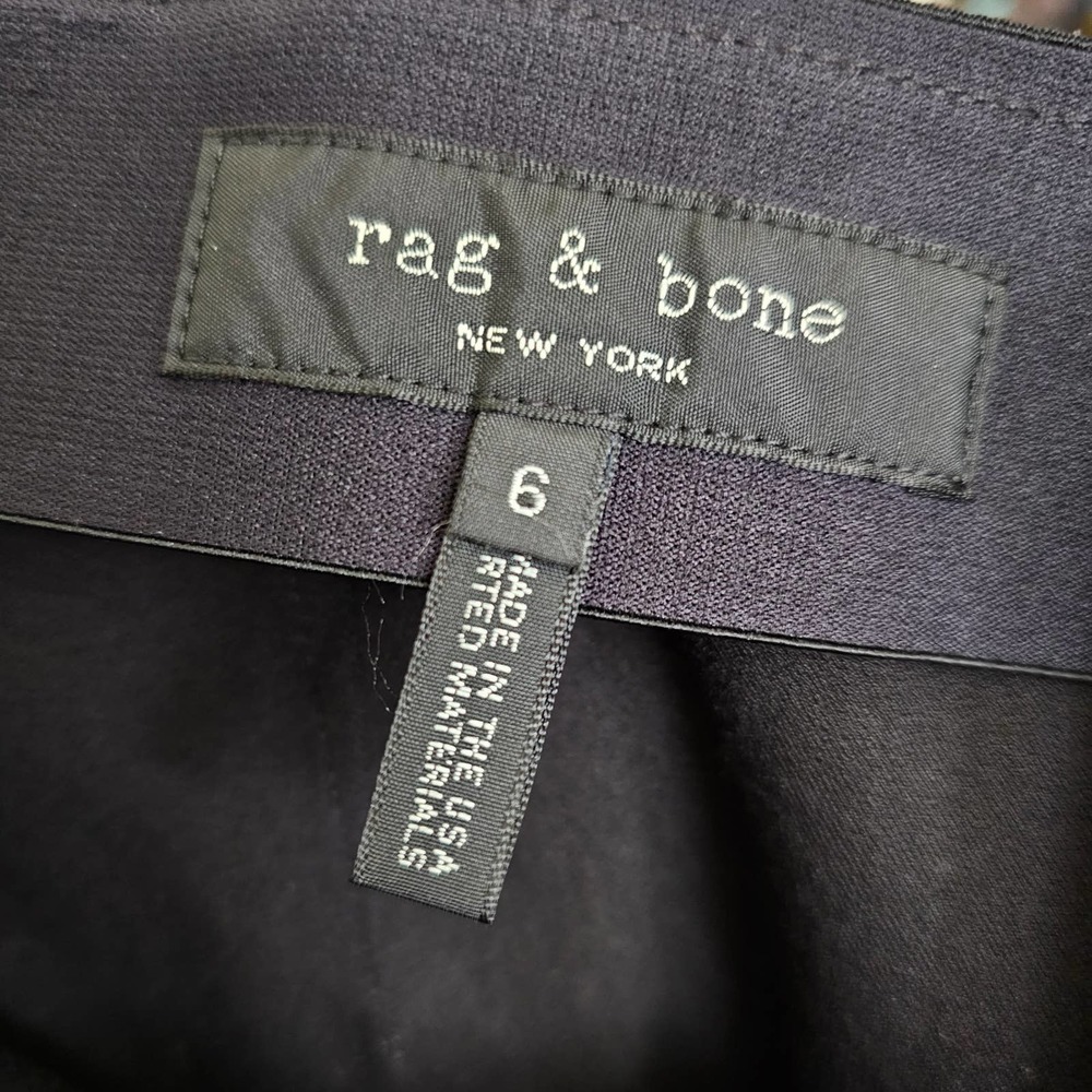 RAG AND BONE Women's Simone Slim Fit Black Cotton Sport Zipper Pants Sz 6 - Picture 8 of 15